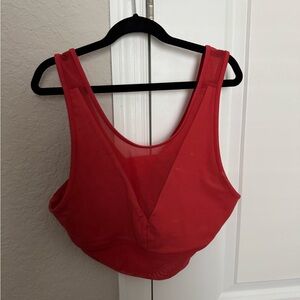 ALO Yoga Red Mesh bra Top